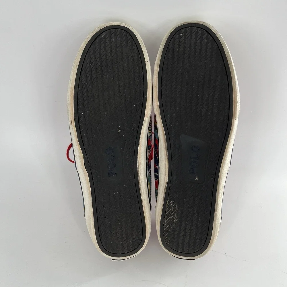 Polo Ralph Lauren Hoffman Fabric Thorton Canvas Boat Sneaker Hawaii Lace Up 10.5